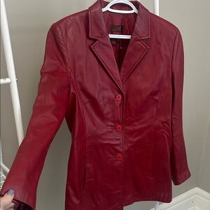 Danier Red Leather Jacket